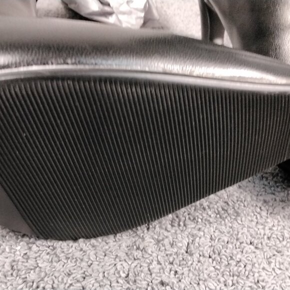 Women's Kitten Heel Size 6 Black Slouch Ankle Boots Closed Square Toe Pleated - Picture 10 of 12